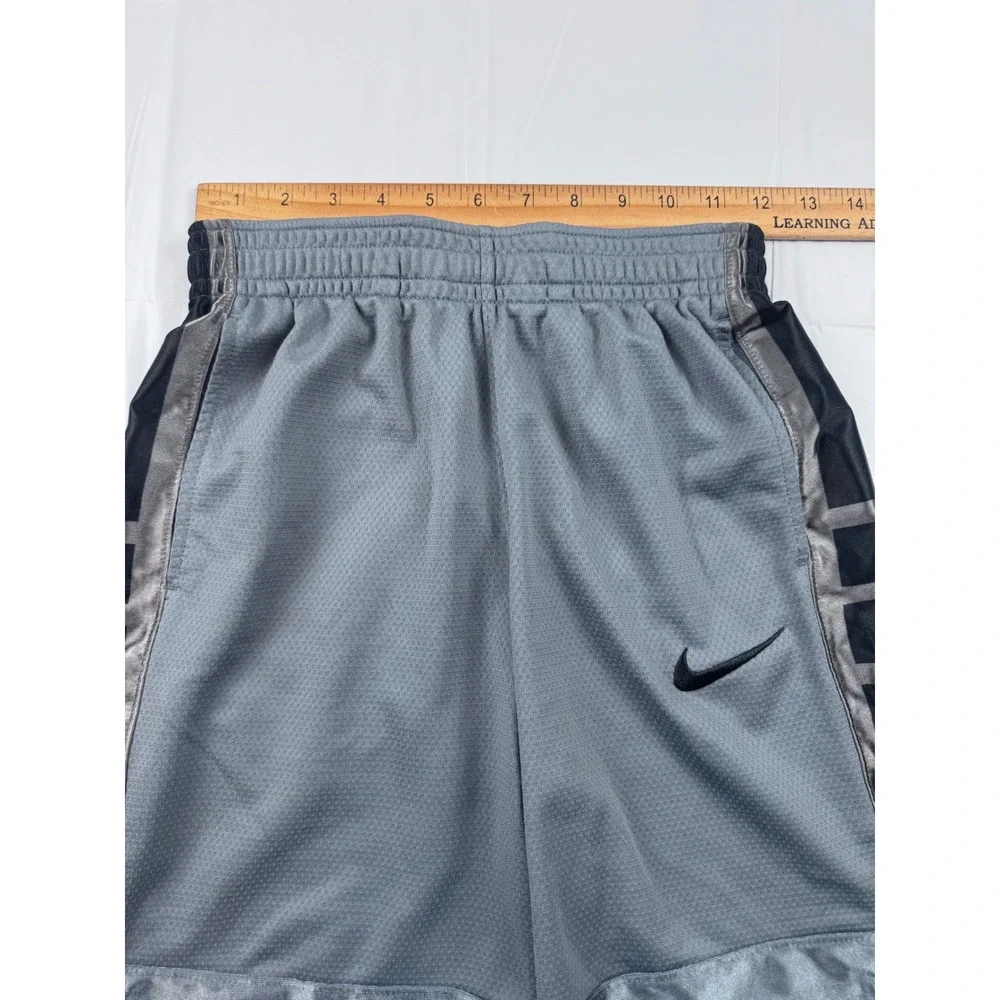 Nike Boys Dri-Fit Basketball Shorts Grey Black Big Kids Size Medium